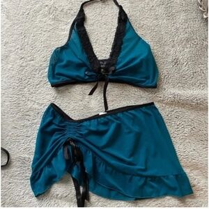 🪞 SET NEW fredericks of hollywood marching top and skirt matching lounge set